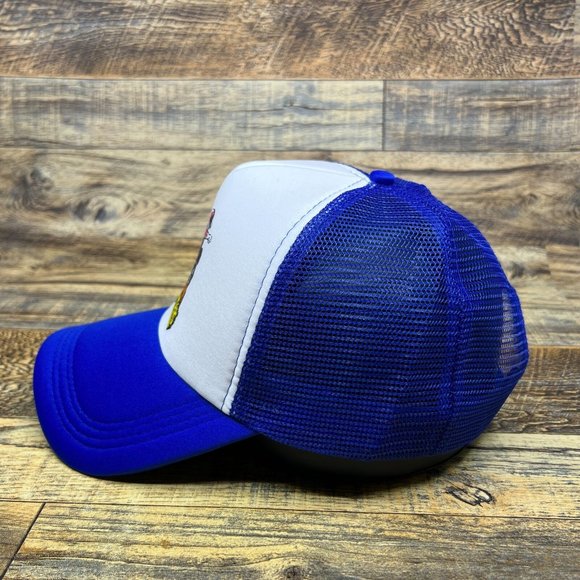 Power Rangers Mens Trucker Hat Blue Snapback 1993 Retro TV Nostalgic Ball Cap - Picture 4 of 8